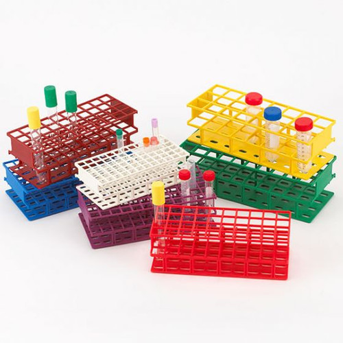 24 place nylon wireless tube rack red